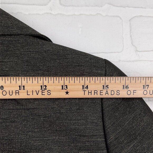 Le Suit  Women 4 Black White Flecked Peplum Polyester Classic Career Party Flaws - Picture 9 of 16